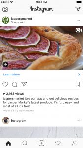 formatos de publicidad en instagram - video horizontal