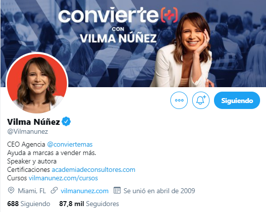 twitter Vilma Núñez